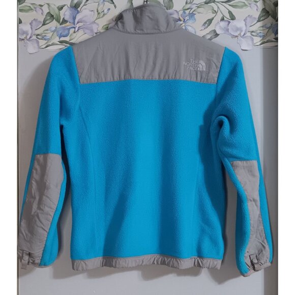 The North Face Medium Blue Grey Denali Fleece Outdoor Casual School Zip Jacket - Picture 4 of 8